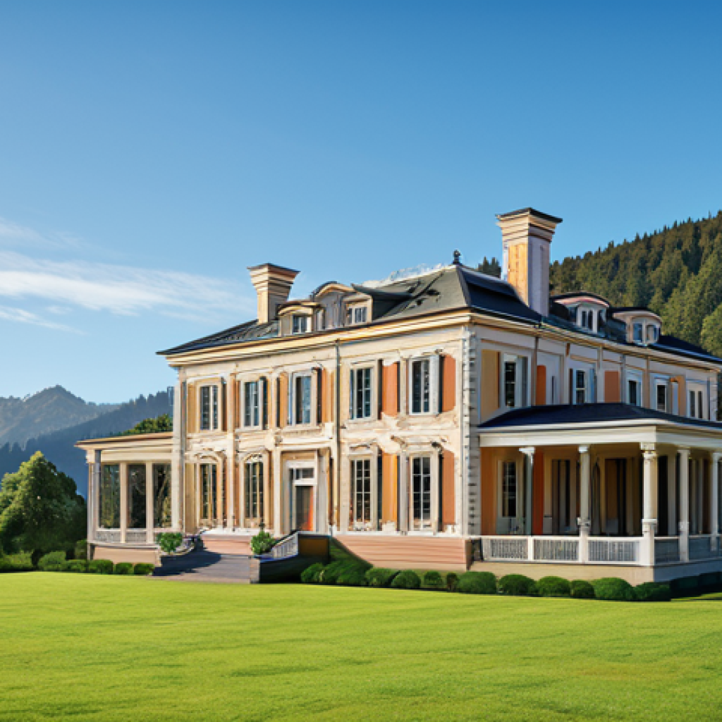 Longwood House Exterior**

"Longwood House, Sankt Helena, exterior view, daytime, modest architecture, surrounded by green landscape, appropriate scenery, blue sky, safe for work, perfect anatomy, natural proportions, professional photography, high quality, fully clothed, family-friendly."

**