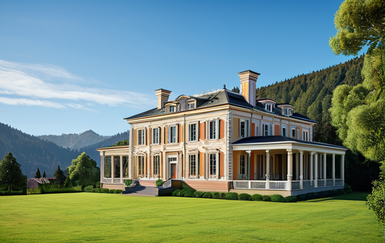 Longwood House Exterior**
"Longwood House, Sankt Helena, exterior view, daytime, modest architecture, surrounded by green landscape, appropriate scenery, blue sky, safe for work, perfect anatomy, natural proportions, professional photography, high quality, fully clothed, family-friendly."
**