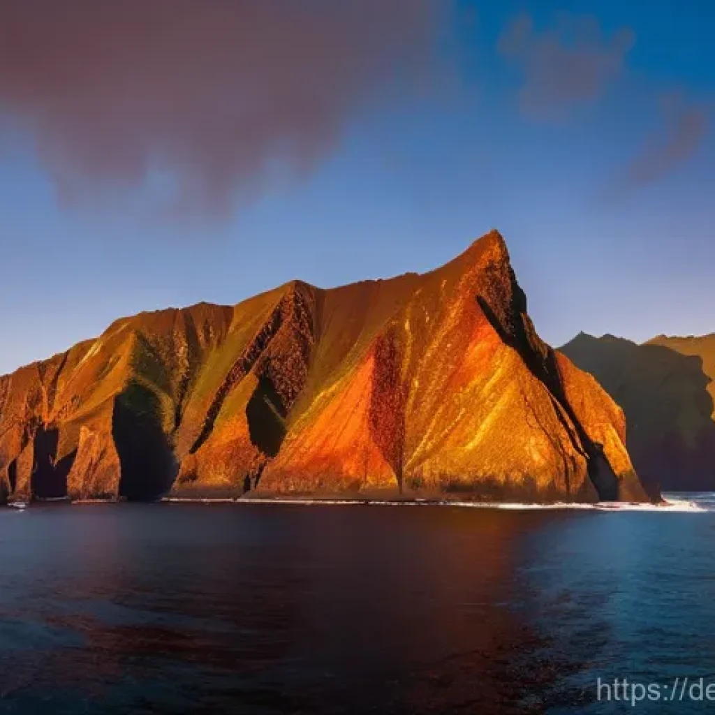 세인트헬레나 사진 명소 - **Golden Hour Coastal Drama on Saint Helena:**
    A breathtaking wide-angle landscape photograph ca...