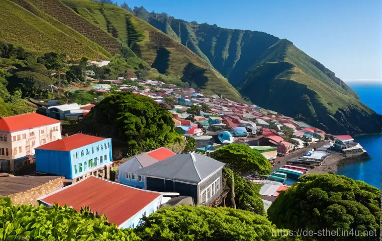 세인트헬레나 사진 명소 - **Golden Hour Coastal Drama on Saint Helena:**
    A breathtaking wide-angle landscape photograph ca...